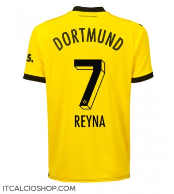 Borussia Dortmund Giovanni Reyna #7 Prima Maglia 2023-24 Manica Corta